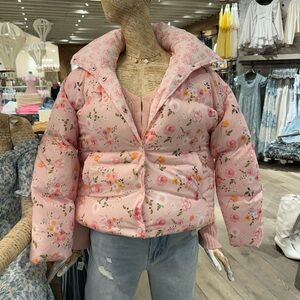 Floral Puffer Coat